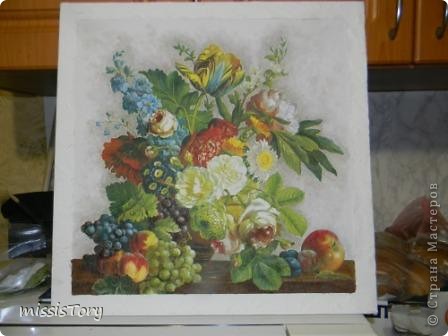 Мастер-класс Декупаж:  Как я делала панно "Цветочно-фруктовый натюрморт". Фото 23