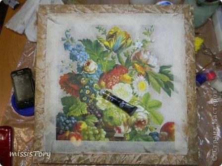 Мастер-класс Декупаж:  Как я делала панно "Цветочно-фруктовый натюрморт". Фото 25