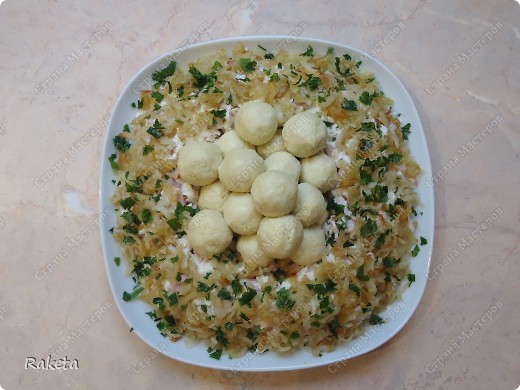 Салат "Гнездо глухаря" | Страна Мастеров