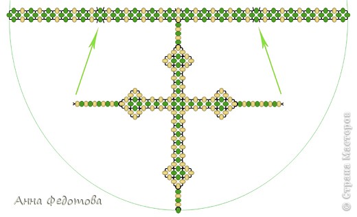 Крестик из бисера своими руками схемы для начинающих