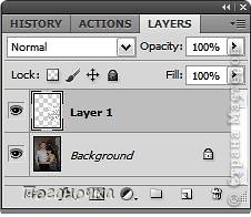 Для удобной работы рекомендую сразу открыть окошко со слоями, нажав на F7. Должно быть 2 слоя. Работаем со вторым. (фото 7)