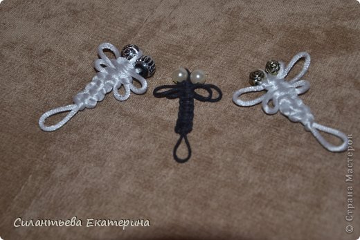 Мастер-класс Макраме Стрекозы а технике макраме Бусинки Тесьма шнур фото 1