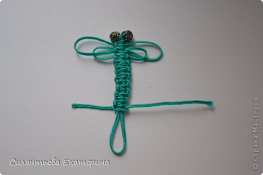 Мастер-класс Макраме Стрекозы а технике макраме Бусинки Тесьма шнур фото 13