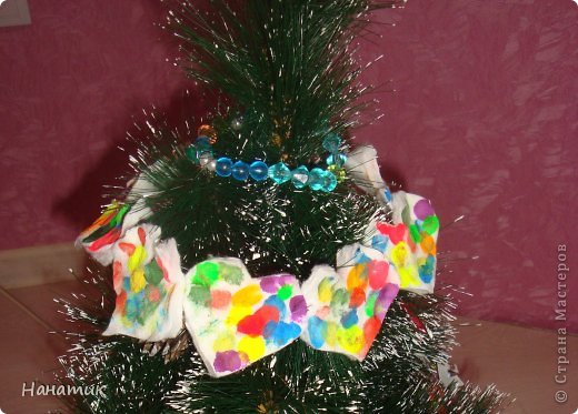Поделка изделие Раннее развитие Новый год Аппликация из пластилина + обратная Вырезание Лепка Рисование и живопись Новогодние творилки моей Принцессы Бумага Гуашь Диски ватные Пластилин Трубочки картонные Шишки фото 3