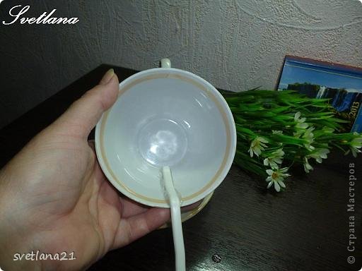Master-class modeling design floral cup manufacturing process 3 photos