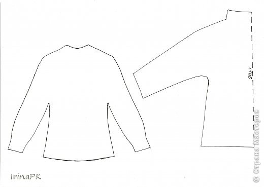 Шаблоны свитера для рисования в средней группе