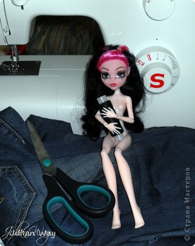 Кукольная жизнь Мастер-класс Шитьё Брючки для монстра МК Ткань фото 2