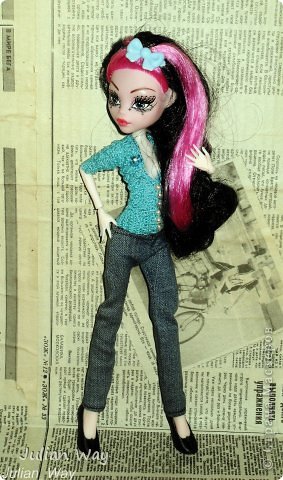 Кукольная жизнь Мастер-класс Шитьё Брючки для монстра МК Ткань фото 10