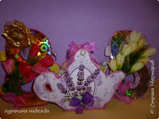 ЧАЙНИК ПОД ПАКЕТИКИ,ВОСЬМЁРОЧКИ  ВНУТРИ С КАНФЕТАМИ. (фото 2)