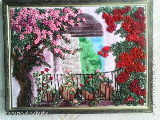 Рисунок, объемная вышивка,вышивка ковровыми нитками,ирисом,мулине. (фото 1)