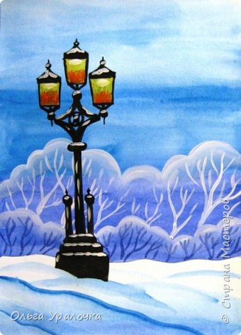 Легкими белыми мазками